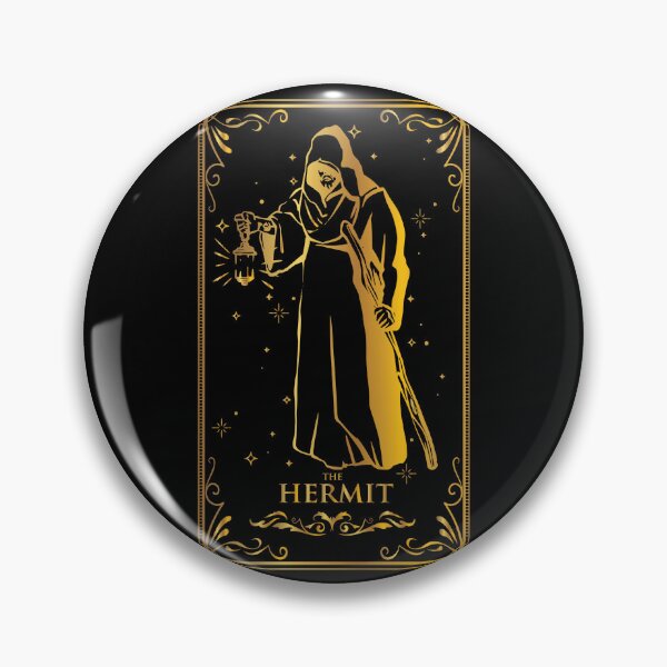Item preview, Vintage Gold The Hermit Tarot Card designed and sold by darkskydelights.