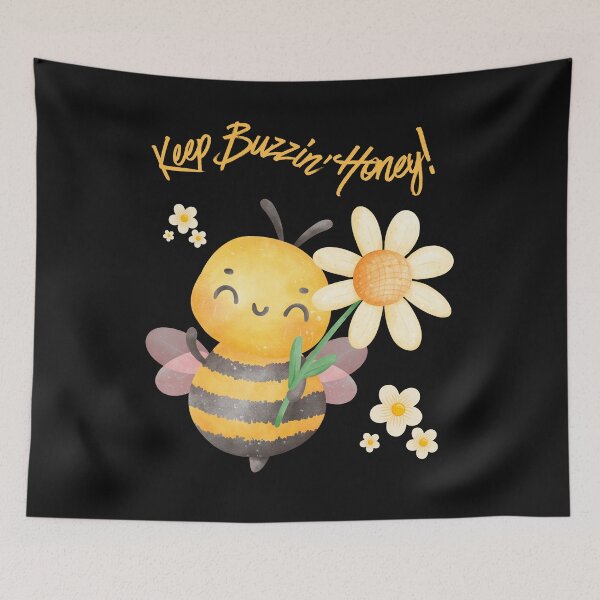 Item preview, Watercolor Bee and Daisy Keep Buzzin' Honey designed and sold by AlienOccupation.