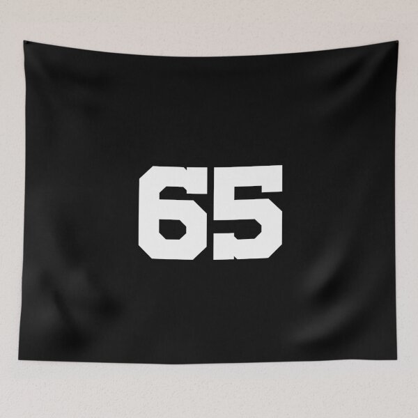 Item preview, 65, sixty-five, white, University designed and sold by Numbers-Art.