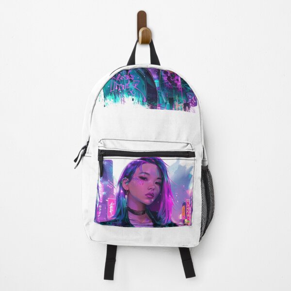 Item preview, Punk Cyberpunk Girl | Vaporwave Cyberwave City Girl designed and sold by RozziLofi.
