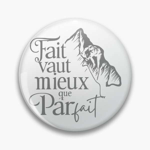 Item preview, Fait vaut mieux que parfait - Gris designed and sold by GestaltTees.