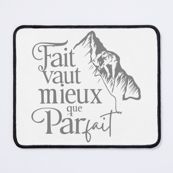 Item preview, Fait vaut mieux que parfait - Gris designed and sold by GestaltTees.