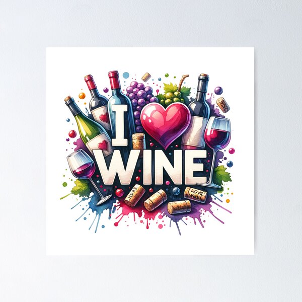Item preview, I Love Wine designed and sold by PassionforLove.