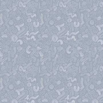 Artwork thumbnail, Abstract Paint Mark Pattern - Grey by Bluebellsart