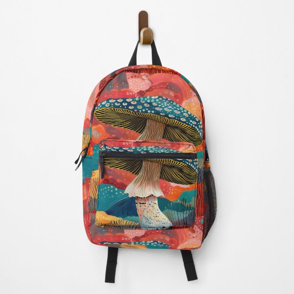 Item preview, Whimsical Mushroom Fantasia - Vibrant Colors and Playful Fungi Patterns Abstract Digital Art designed and sold by OlfactoART Studio.
