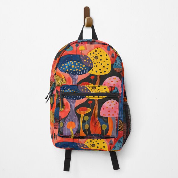 Item preview, Whimsical Mushroom Medley - Vibrant Diversity in Shape and Color Abstract Expressionism designed and sold by OlfactoART Studio.