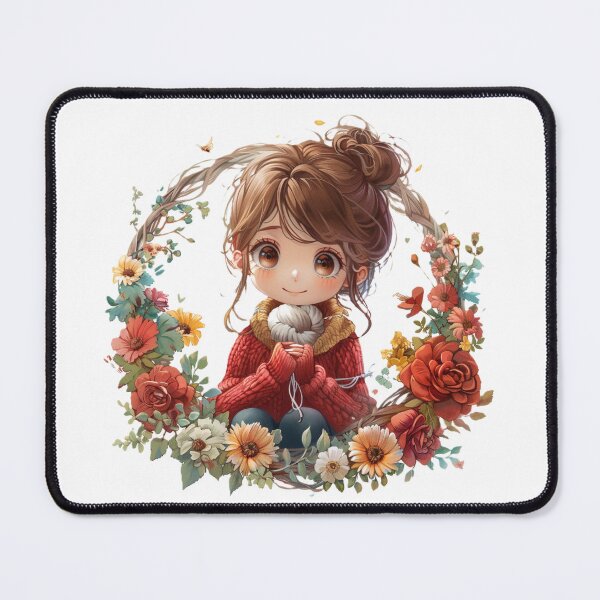 Item preview, Cute Sweater Chibi Girl  designed and sold by ANotiontoKnit.