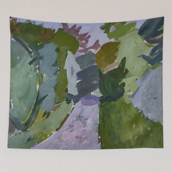 Item preview, Edvard Weie | Cali Boho | Road Through Forest | Bossy Cat Home designed and sold by BossyCatHome.