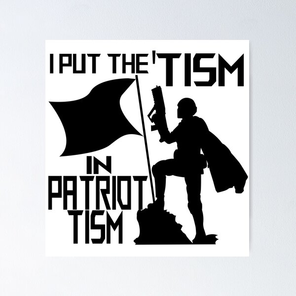 Item preview, Ich bringe den Tismus in Patriotismus Schwarz designed and sold by ArcaneArtsProps.
