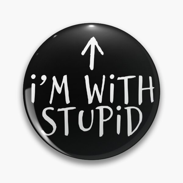 Item preview, I'm with stupid (Up/White) designed and sold by ZatchyLie.