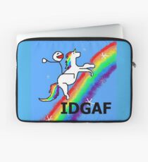 IDGAF pegasus rainbow Laptop Sleeve