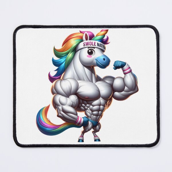 Item preview, Muscle-Bound Unicorn: Swole Nation Pride designed and sold by NovaGenArt.