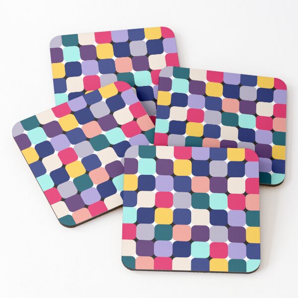 Item preview, Optical Illusion Wavy Warped Muted Summer Rainbow designed and sold by Sockstomistic.