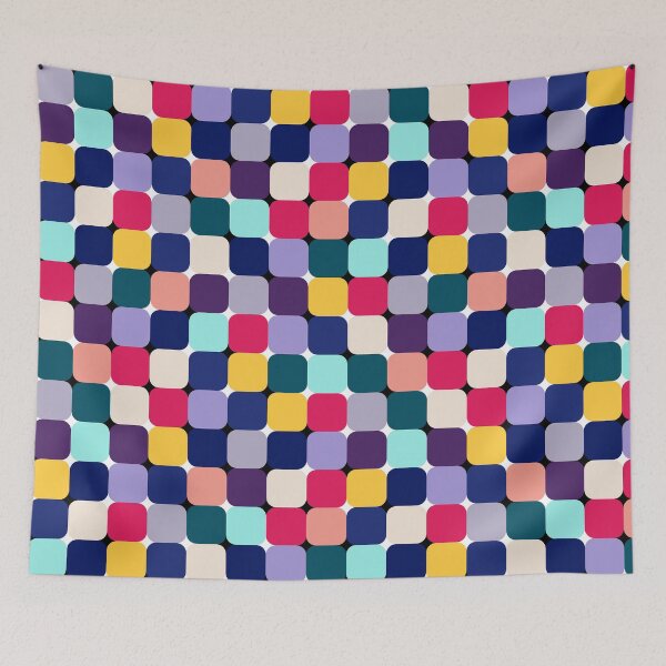 Item preview, Optical Illusion Wavy Warped Muted Summer Rainbow designed and sold by Sockstomistic.