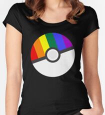 Pokemon 'Prideball' LGBT Pokeball Shirt/Hoodie/etc Women's Fitted Scoop T-Shirt