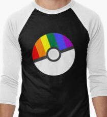 Pokemon 'Prideball' LGBT Pokeball Shirt/Hoodie/etc Men's Baseball ¾ T-Shirt