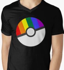 Pokemon 'Prideball' LGBT Pokeball Shirt/Hoodie/etc Men's V-Neck T-Shirt
