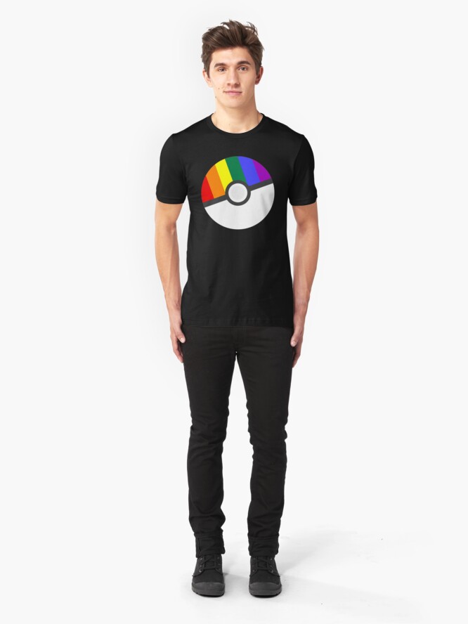 Alternative Ansicht von Pokemon "Prideball" LGBT Pokeball Shirt / Hoodie / etc Slim Fit T-Shirt