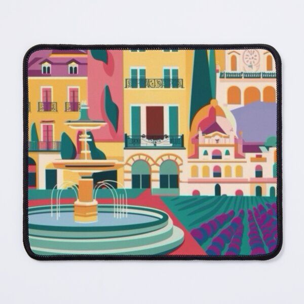 Item preview, Aix-en-Provence, France. Vibrant and Colorful StreetScape Travel Poster.  Abstract Art By Carraann  designed and sold by CARRAANN.