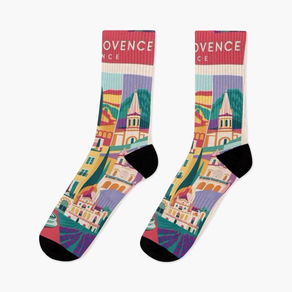Item preview, Aix-en-Provence, France. Vibrant and Colorful StreetScape Travel Poster.  Abstract Art By Carraann  designed and sold by CARRAANN.