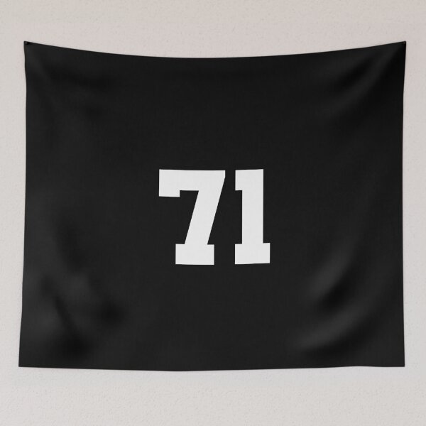 Item preview, 71, seventy-one, white, University designed and sold by Numbers-Art.