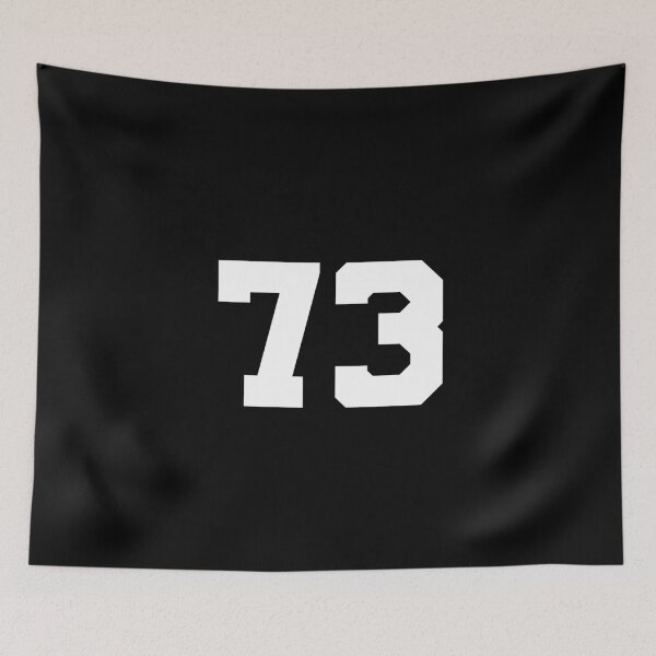 Item preview, 73, seventy-three, white, University designed and sold by Numbers-Art.