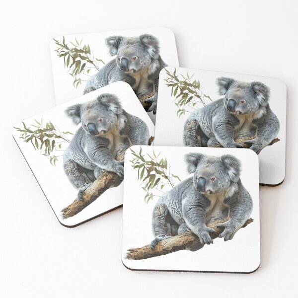 Item preview, Serene Koala Perched on Eucalyptus Branch designed and sold by NatureSyllabus.