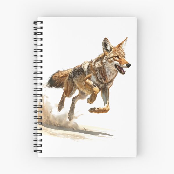 Artikelvorschau, Majestätischer Kojote sprintet durch die Wildnis entworfen und verkauft von NatureSyllabus.