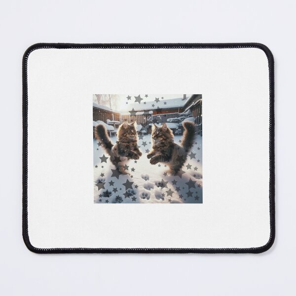 Item preview, Frolicking Felines in Fresh Snow / Cats in snow designed and sold by choder61.