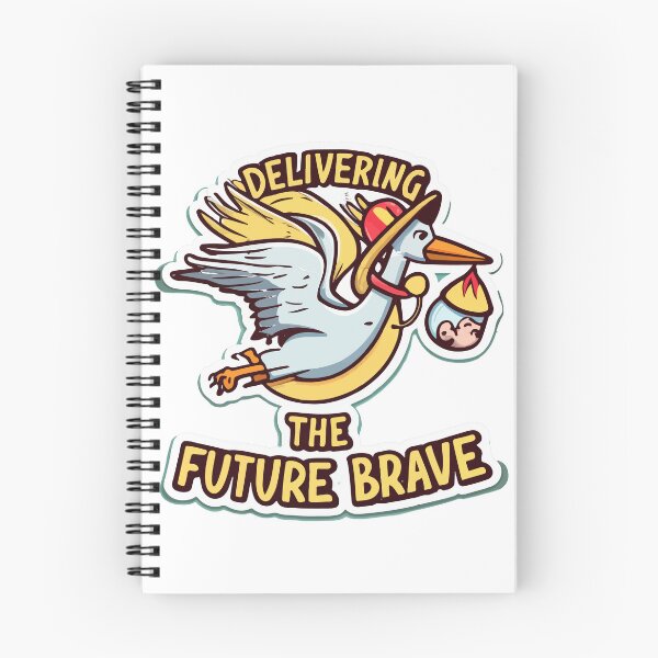 Item preview, Firefighter Stork Delivering Baby - Future Brave designed and sold by NiftyWrx.