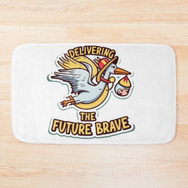 Item preview, Firefighter Stork Delivering Baby - Future Brave designed and sold by NiftyWrx.