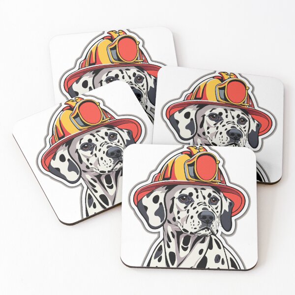 Item preview, Playful Dalmatian Firefighter Mascot Illustration designed and sold by NiftyWrx.