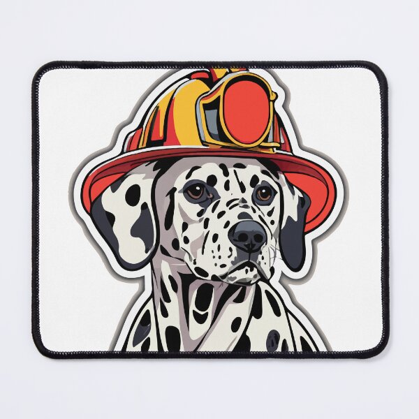 Item preview, Playful Dalmatian Firefighter Mascot Illustration designed and sold by NiftyWrx.