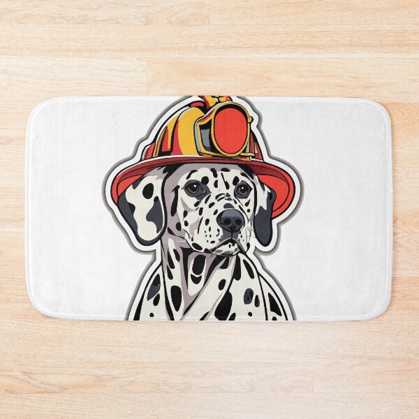 Item preview, Playful Dalmatian Firefighter Mascot Illustration designed and sold by NiftyWrx.