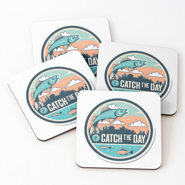 Item preview, Catch the Day - Serene Lake Fishing Silhouette designed and sold by NiftyWrx.