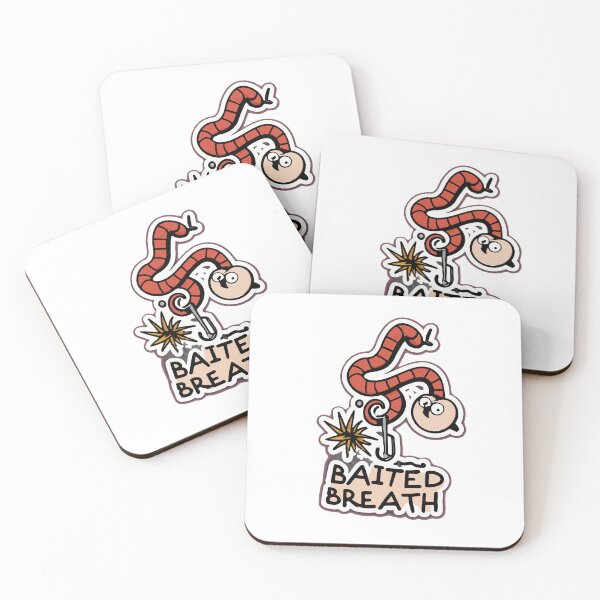 Item preview, Baited Breath Cartoon Worm Fishing Humor designed and sold by NiftyWrx.