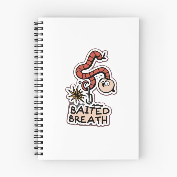 Item preview, Baited Breath Cartoon Worm Fishing Humor designed and sold by NiftyWrx.