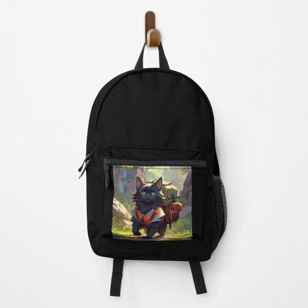 Item preview, Black Maine Coon cat on a hike designed and sold by Astralia.