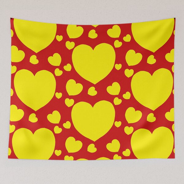 Item preview, Copy of Copy of Yellow hearts on Red Background designed and sold by Victoria Rose.
