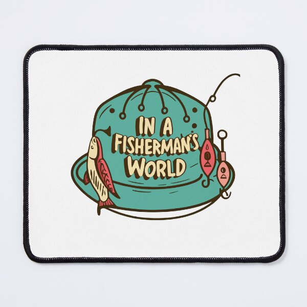 Item preview, In a Fisherman's World - Hand-Drawn Hat with Lures designed and sold by NiftyWrx.