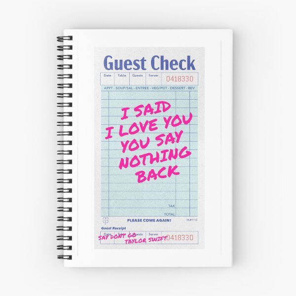 Item preview, Guest Check - Say Don't Go by Taylor Swift designed and sold by maggie113.