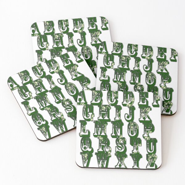 Item preview, Green Canal Flowers Alphabet designed and sold by designbywhacky.