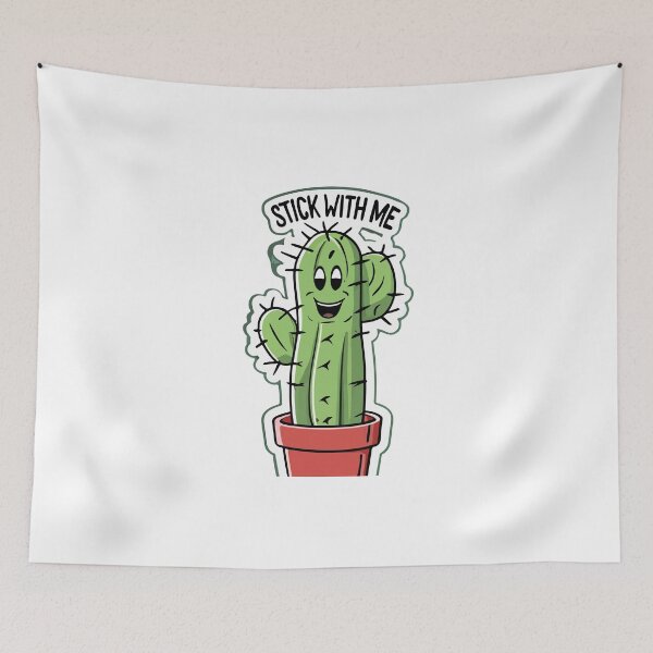 Item preview, Cartoon Cactus 'Stick with Me' Comic Style Design designed and sold by NiftyWrx.