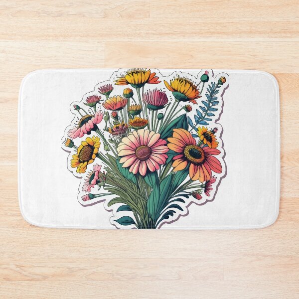 Item preview, Botanical Wildflower Bouquet Illustration designed and sold by NiftyWrx.