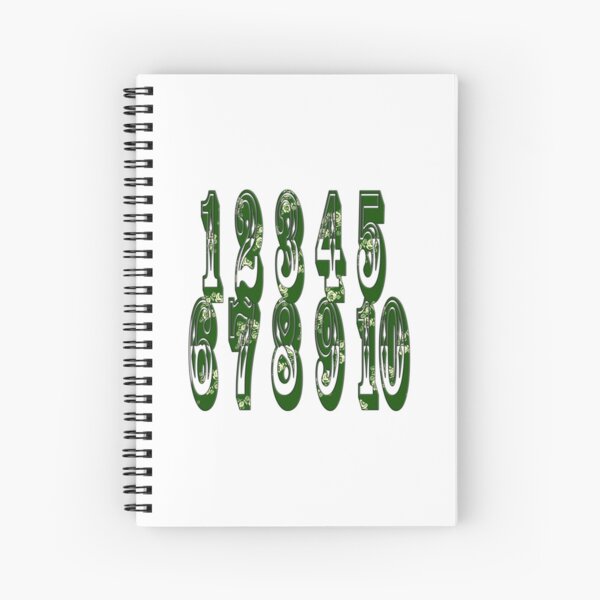 Green canal flowers numbers Spiral Notebook