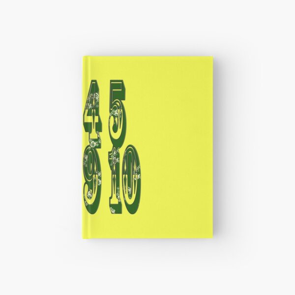 Green canal flowers numbers Hardcover Journal