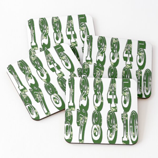 Item preview, Green canal flowers numbers  designed and sold by designbywhacky.