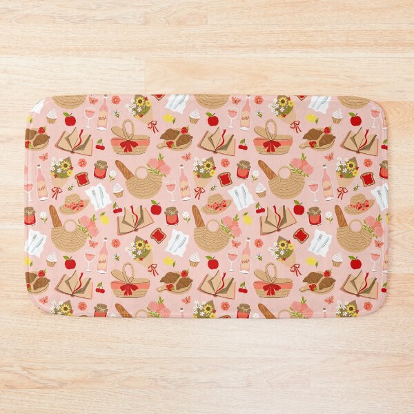 Item preview, pattern with outdoor picnic items designed and sold by burbura.