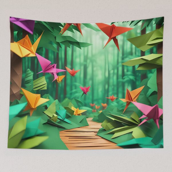 Item preview, Origami Art - Rainforest Rhapsody: Journey Along the Verdant Trail designed and sold by ArtfulFolds.