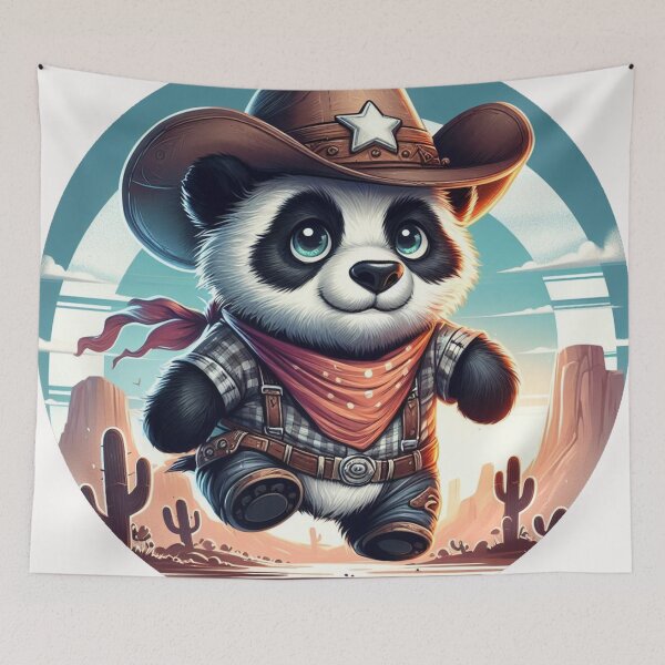 Item preview, Cute Panda Cowboy designed and sold by Oryartil.